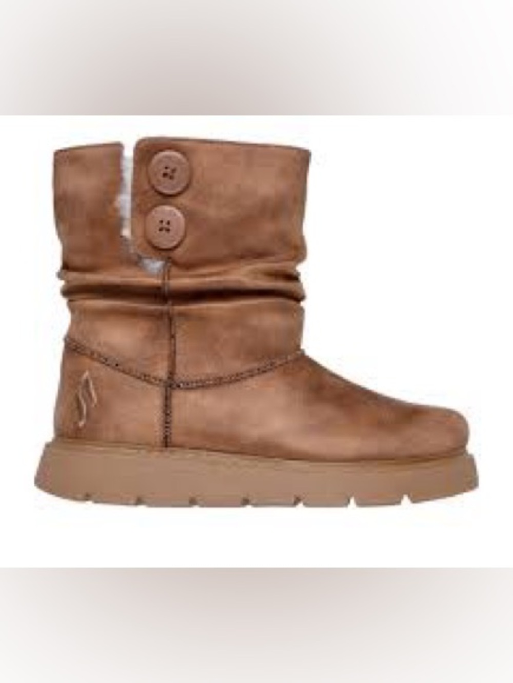 Skechers Slip On Faux Fur Lined Comfort Ankle Boots